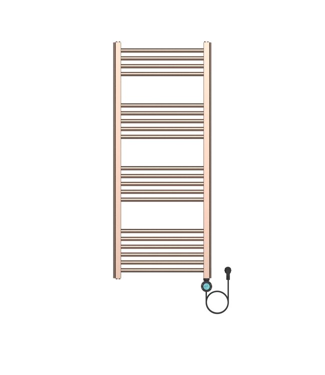 Elektrische Handdoekradiator Geborsteld Koper 120x50cm 700Watt met Smart Wifi - programeerbaar