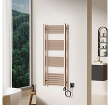 Elektrische Handdoekradiator Geborsteld Koper 120x50cm 700Watt met Smart Wifi - programeerbaar