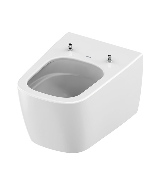 Hangtoilet TECENEO Randloos 54cm Glans Wit incl. wc-bril Slimline