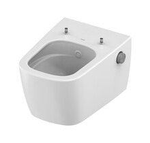 Hangtoilet TECENEO met bidet Warm/Koud Geïntegreerde bidetkraan Randloos Wit 54cm excl. Wc-bril