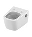 Hangtoilet TECENEO met bidet Warm/Koud Geïntegreerde bidetkraan Randloos Wit 54cm excl. Wc-bril