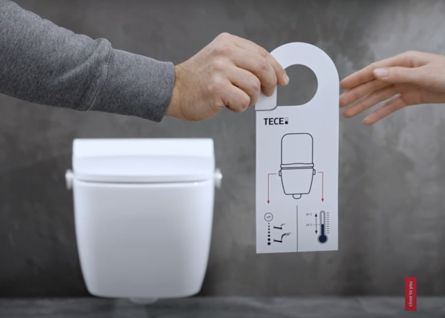 Hangtoilet TECENEO met bidet Warm/Koud Geïntegreerde bidetkraan Randloos Wit 54cm excl. Wc-bril