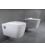 Hangtoilet TECENEO met bidet Warm/Koud Geïntegreerde bidetkraan Randloos Wit 54cm excl. Wc-bril