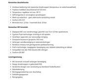 Hangtoilet TECENEO met bidet Warm/Koud Geïntegreerde bidetkraan Randloos Wit 54cm incl. Wc-bril