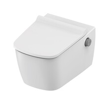 Hangtoilet TECENEO met bidet Warm/Koud Geïntegreerde bidetkraan Randloos Wit 54cm incl. Wc-bril