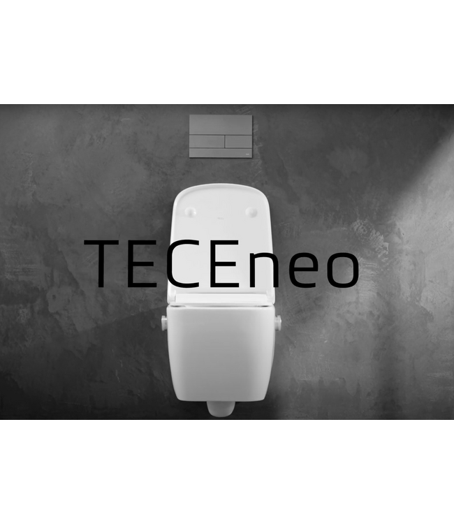 Hangtoilet TECENEO met bidet Warm/Koud Geïntegreerde bidetkraan Randloos Wit 54cm incl. Wc-bril
