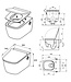 Hangtoilet TECENEO met bidet Warm/Koud Geïntegreerde bidetkraan Randloos Wit 54cm incl. Wc-bril