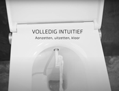 Hangtoilet TECENEO met bidet Koud Geïntegreerde bidetkraan Randloos Wit 54cm incl. Wc-bril Wrap-up