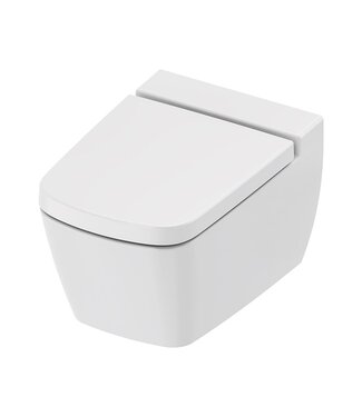 TECE Hangtoilet TECENEO met bidet Koud Geïntegreerde bidetkraan Randloos Wit 54cm incl. Wc-bril Wrap-up