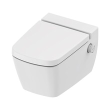 Hangtoilet TECENEO met bidet Warm/Koud Geïntegreerde bidetkraan Randloos Wit 54cm incl. Wc-bril