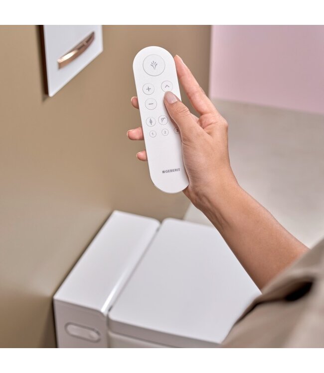 Douchewc Geberit AquaClean Mera Comfort glans/chroom afdekplaatje – glans wit