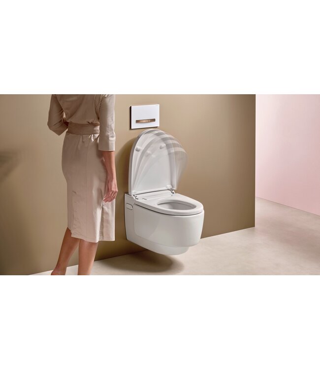 Douchewc Geberit AquaClean Mera Comfort glans/chroom afdekplaatje – glans wit