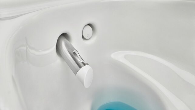 Douchewc Geberit AquaClean Mera Comfort glans/chroom afdekplaatje – glans wit