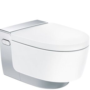 Douchewc Geberit AquaClean Mera Comfort glans/chroom afdekplaatje – glans wit