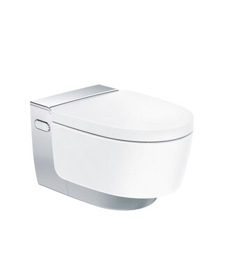 GEBERIT Douchewc Geberit AquaClean Mera Comfort glans/chroom afdekplaatje – glans wit
