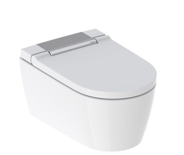 Douchewc Geberit AquaClean Sela chroom afdekplaat - alpine wit