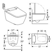 Douchewc Geberit AquaClean Sela Square Alphine Wit