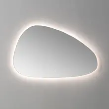 Spiegel Organic 140cm met dimbaar ledverlichting - Touch bediening + Spiegelverwarming