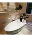 MONDIAZ Vrijstaand bad Float Army / Talc 170x80cm Solid Surface