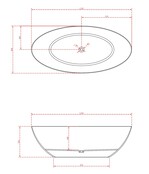 Vrijstaand bad Float Army / Army 170x80cm Solid Surface Vrijstaand bad Float Army / Army 170x80cm Solid Surface