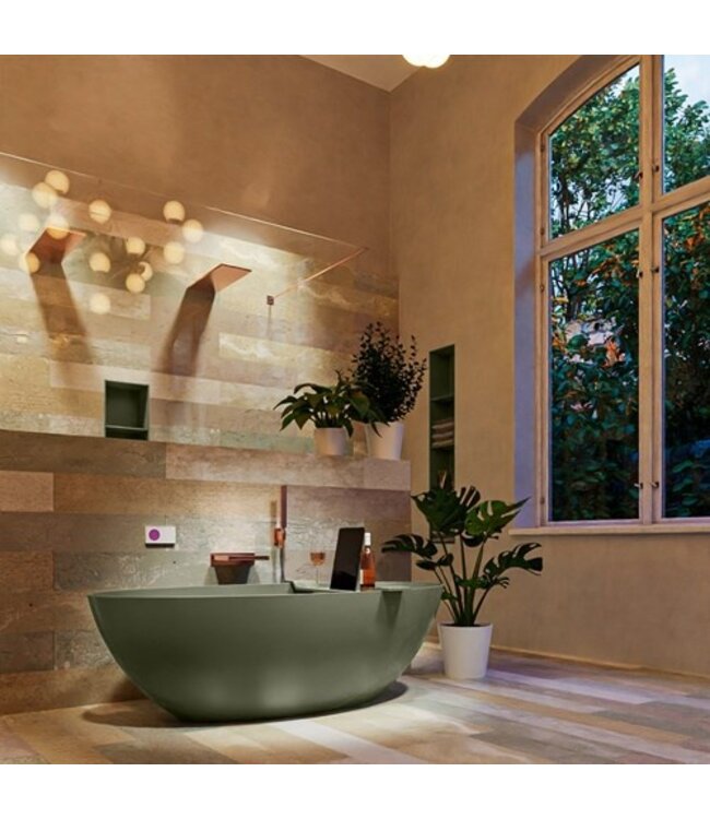 MONDIAZ Vrijstaand bad Float Army / Army 170x80cm Solid Surface