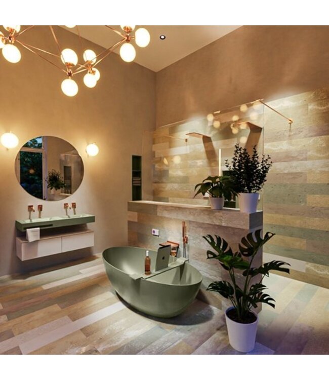 MONDIAZ Vrijstaand bad Float Army / Army 170x80cm Solid Surface