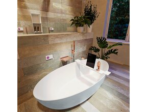 Vrijstaand bad Float Clay  / Talc 170x80cm Solid Surface