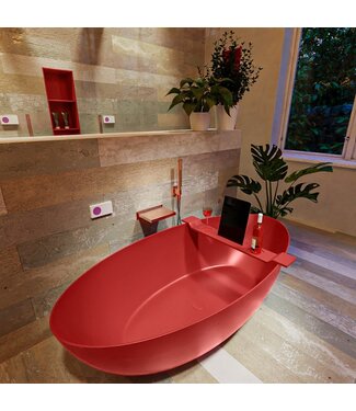 MONDIAZ Vrijstaand bad Float Fire  / Fire 170x80cm Solid Surface