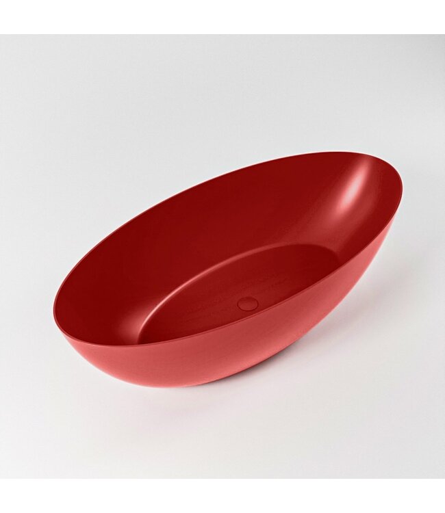 MONDIAZ Vrijstaand bad Float Fire  / Talc 170x80cm Solid Surface