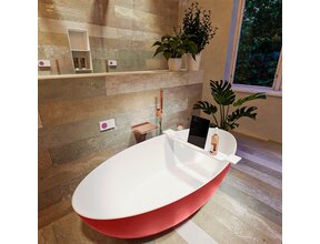 Vrijstaand bad Float Fire  / Talc 170x80cm Solid Surface