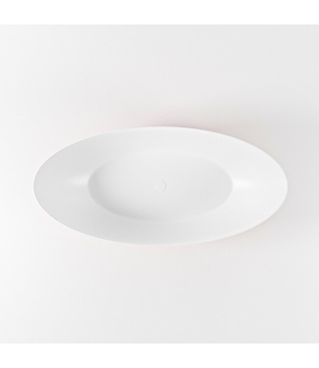 MONDIAZ Vrijstaand bad Float Fire  / Talc 170x80cm Solid Surface