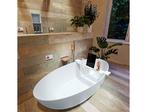 Vrijstaand bad Float Clay  / Clay 170x80cm Solid Surface