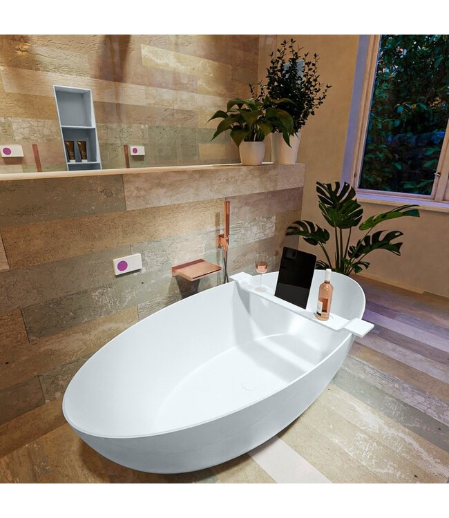 Vrijstaand bad Float Clay  / Clay 170x80cm Solid Surface