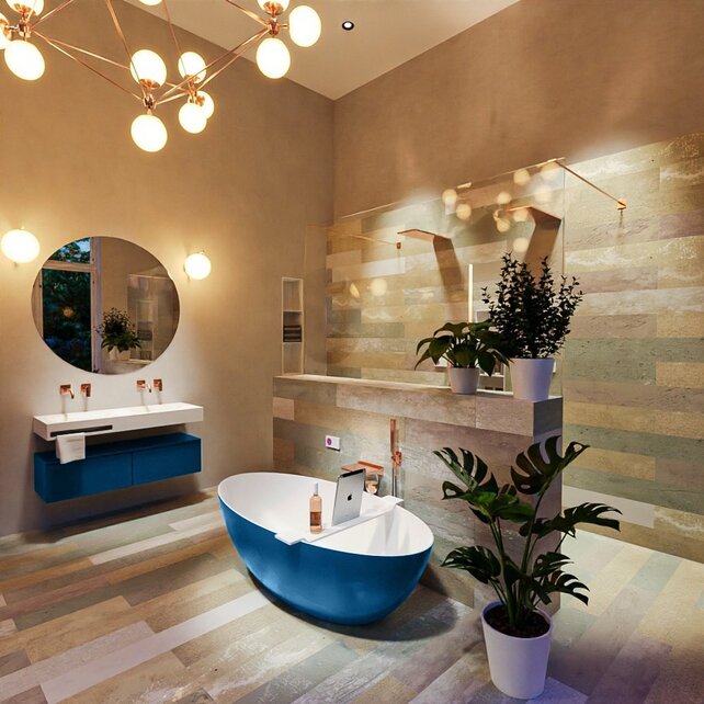 Vrijstaand bad Float Jeans  / Talc 170x80cm Solid Surface Vrijstaand bad Float Jeans  / Talc 170x80cm Solid Surface