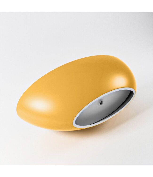 MONDIAZ Vrijstaand bad Float Ocher  / Talc 170x80cm Solid Surface