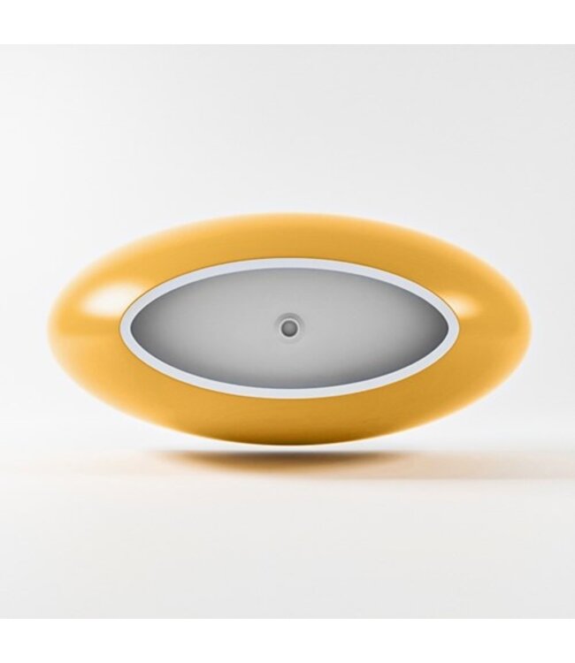 MONDIAZ Vrijstaand bad Float Ocher  / Talc 170x80cm Solid Surface