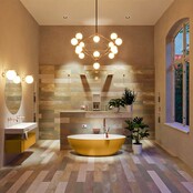 Vrijstaand bad Float Ocher  / Talc 170x80cm Solid Surface Vrijstaand bad Float Ocher  / Talc 170x80cm Solid Surface