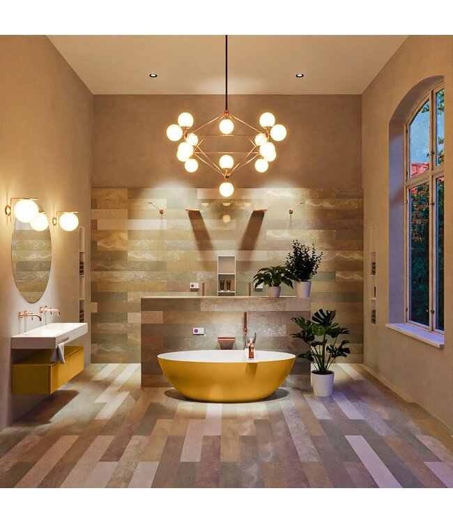 Vrijstaand bad Float Ocher  / Talc 170x80cm Solid Surface