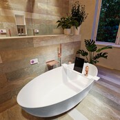 Vrijstaand bad Float Plata  / Talc 170x80cm Solid Surface Vrijstaand bad Float Plata  / Talc 170x80cm Solid Surface