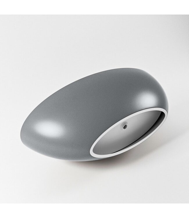 MONDIAZ Vrijstaand bad Float Plata  / Talc 170x80cm Solid Surface