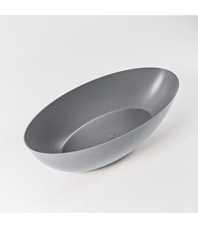 MONDIAZ Vrijstaand bad Float Plata  / Talc 170x80cm Solid Surface