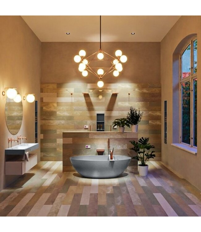 MONDIAZ Vrijstaand bad Float Plata  / Plata 170x80cm Solid Surface