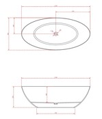 Vrijstaand bad Float Roest / Roest 170x80cm Solid Surface Vrijstaand bad Float Roest / Roest 170x80cm Solid Surface