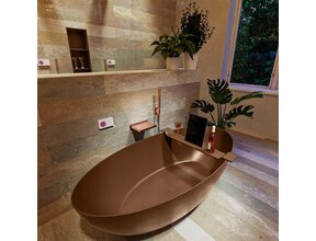 Vrijstaand bad Float Roest / Roest 170x80cm Solid Surface