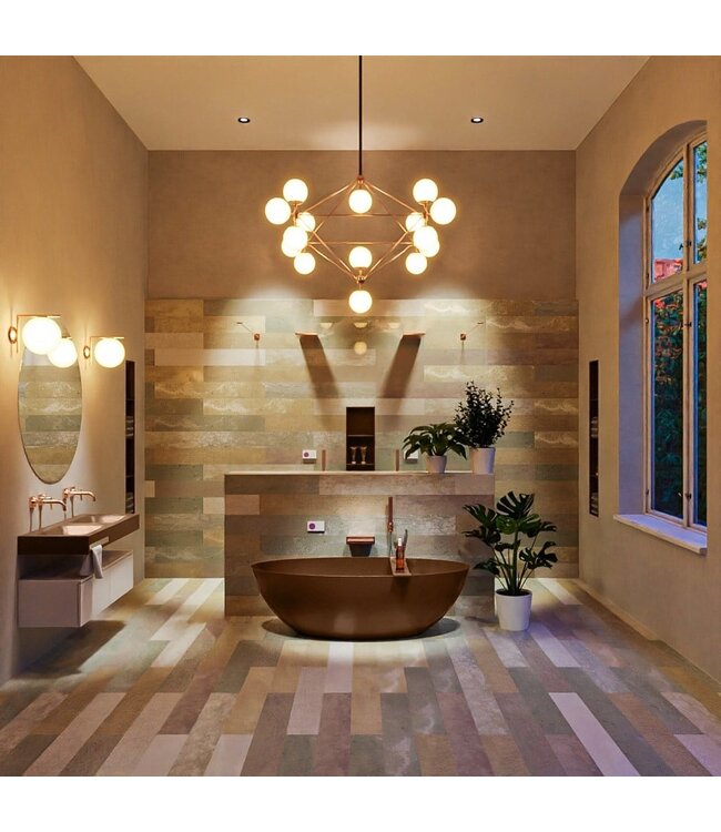 MONDIAZ Vrijstaand bad Float Roest / Roest 170x80cm Solid Surface