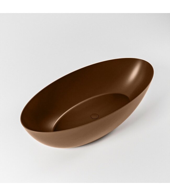 Vrijstaand bad Float Roest / Talc 170x80cm Solid Surface