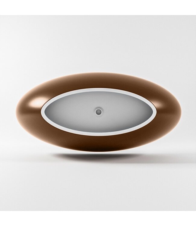 MONDIAZ Vrijstaand bad Float Roest / Talc 170x80cm Solid Surface