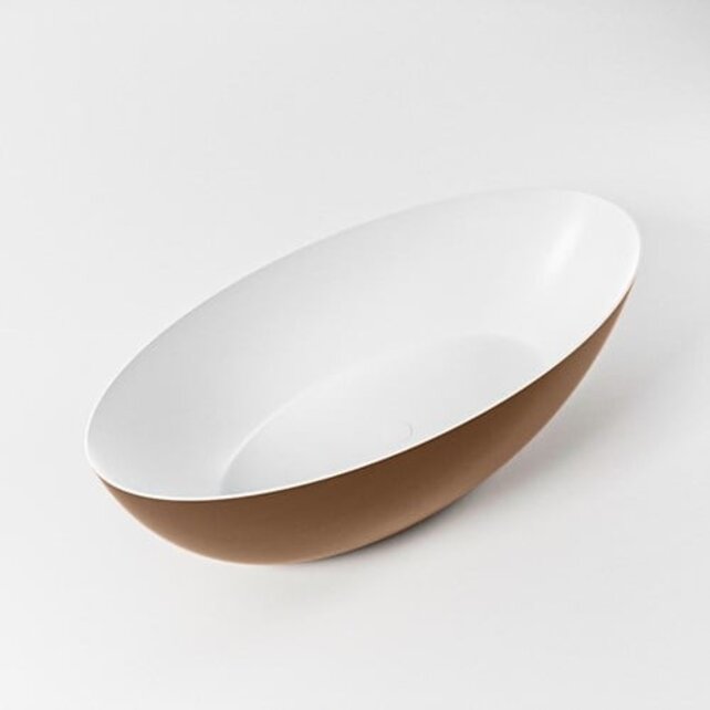 Vrijstaand bad Float Roest / Talc 170x80cm Solid Surface Vrijstaand bad Float Roest / Talc 170x80cm Solid Surface