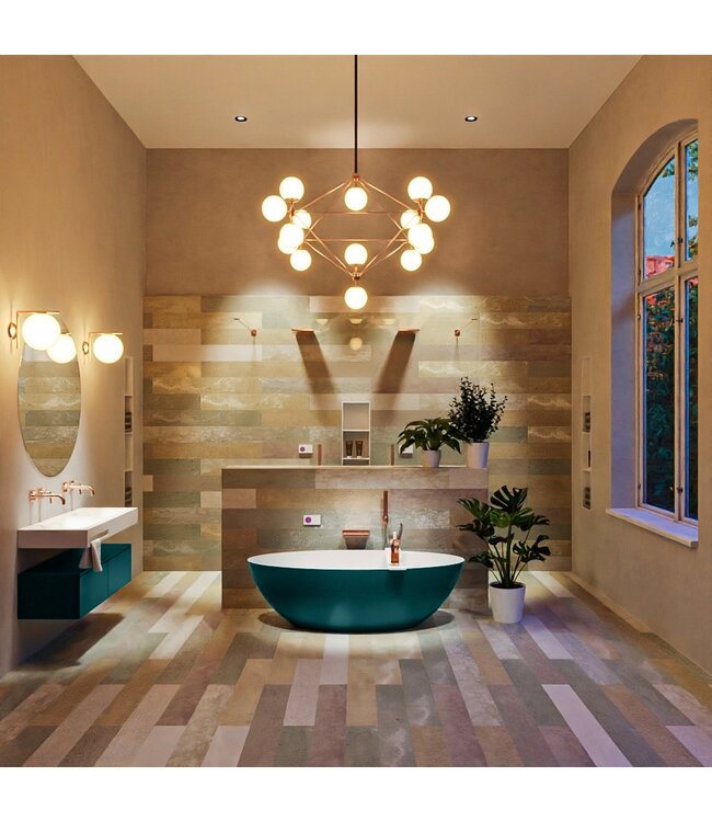 MONDIAZ Vrijstaand bad Float Smag  / Talc 170x80cm Solid Surface