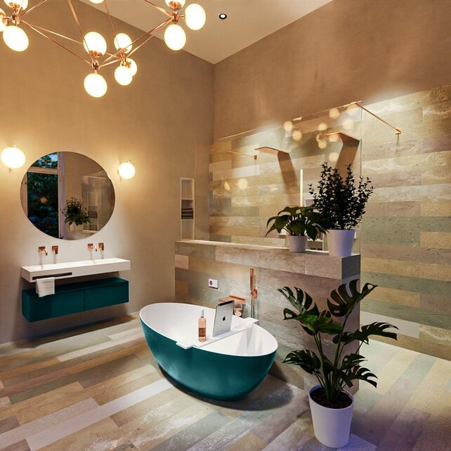 Vrijstaand bad Float Smag  / Talc 170x80cm Solid Surface Vrijstaand bad Float Smag  / Talc 170x80cm Solid Surface